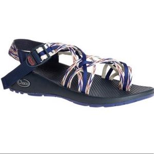 Red white and blue chacos